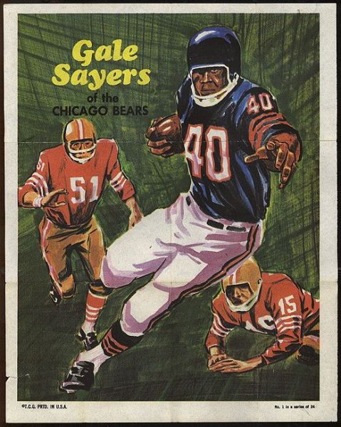 1970 Topps Posters 01 Gale Sayers